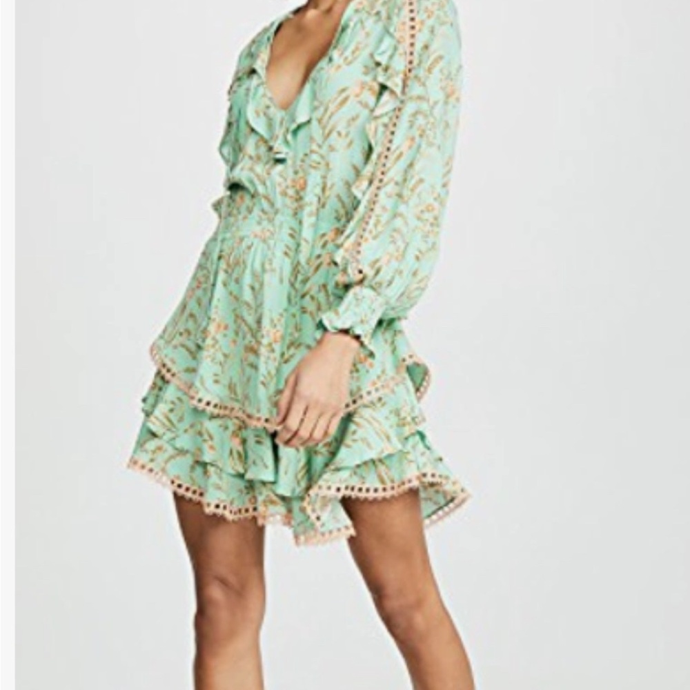 NWT Spell & The Gypsy Floral Maisie Play Dress Vintage Turquoise - Picture 10 of 11